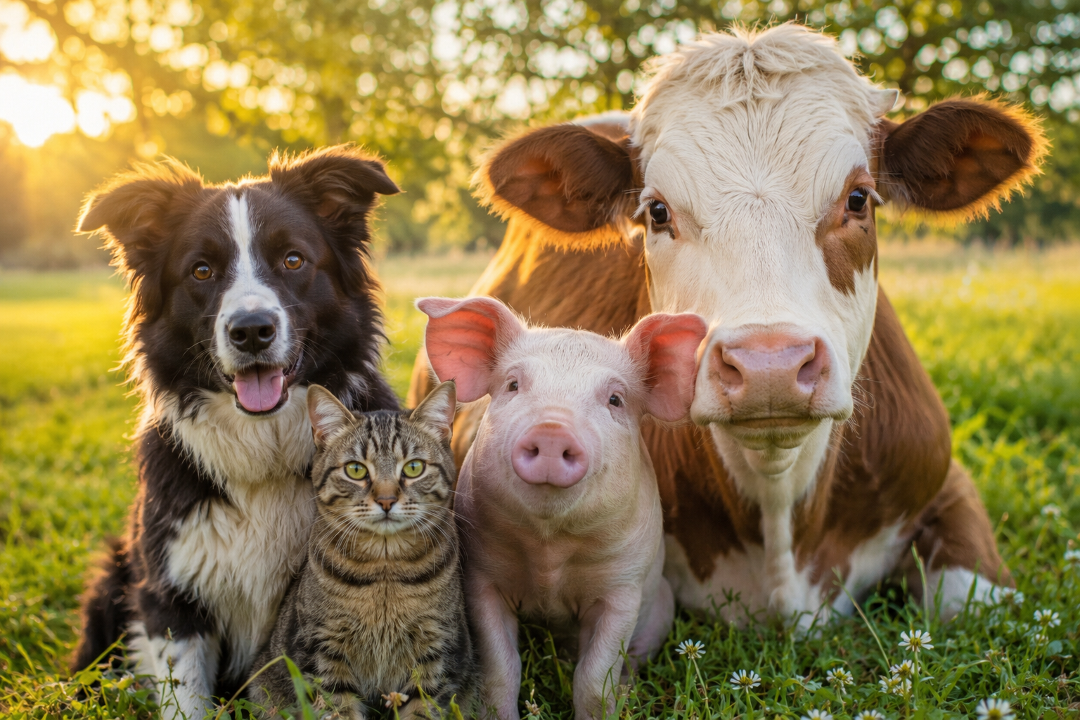 Dierenvriendschap in een rustige natuurlijke omgeving