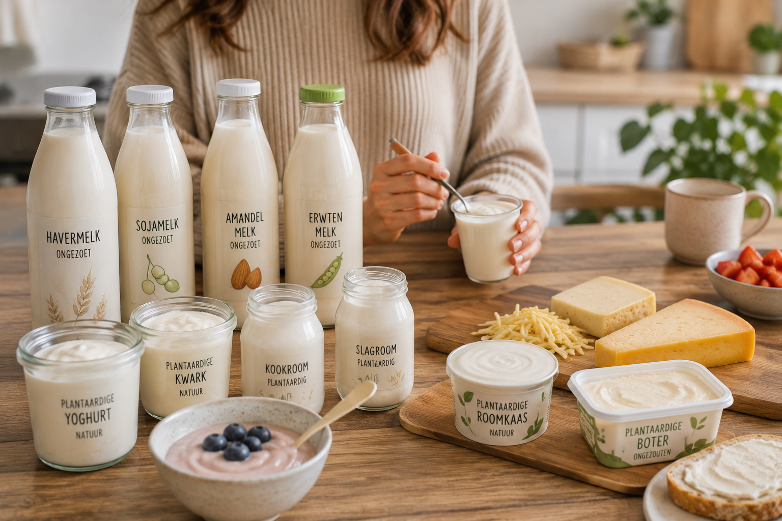 Plantaardige melk, yoghurt en kaasvervangers